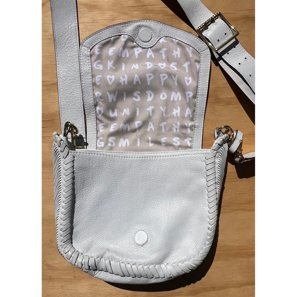 Aimee Kestenberg whiteLeather Whipstitch Crossbody Bag with Empathy Lining - Picture 5 of 10